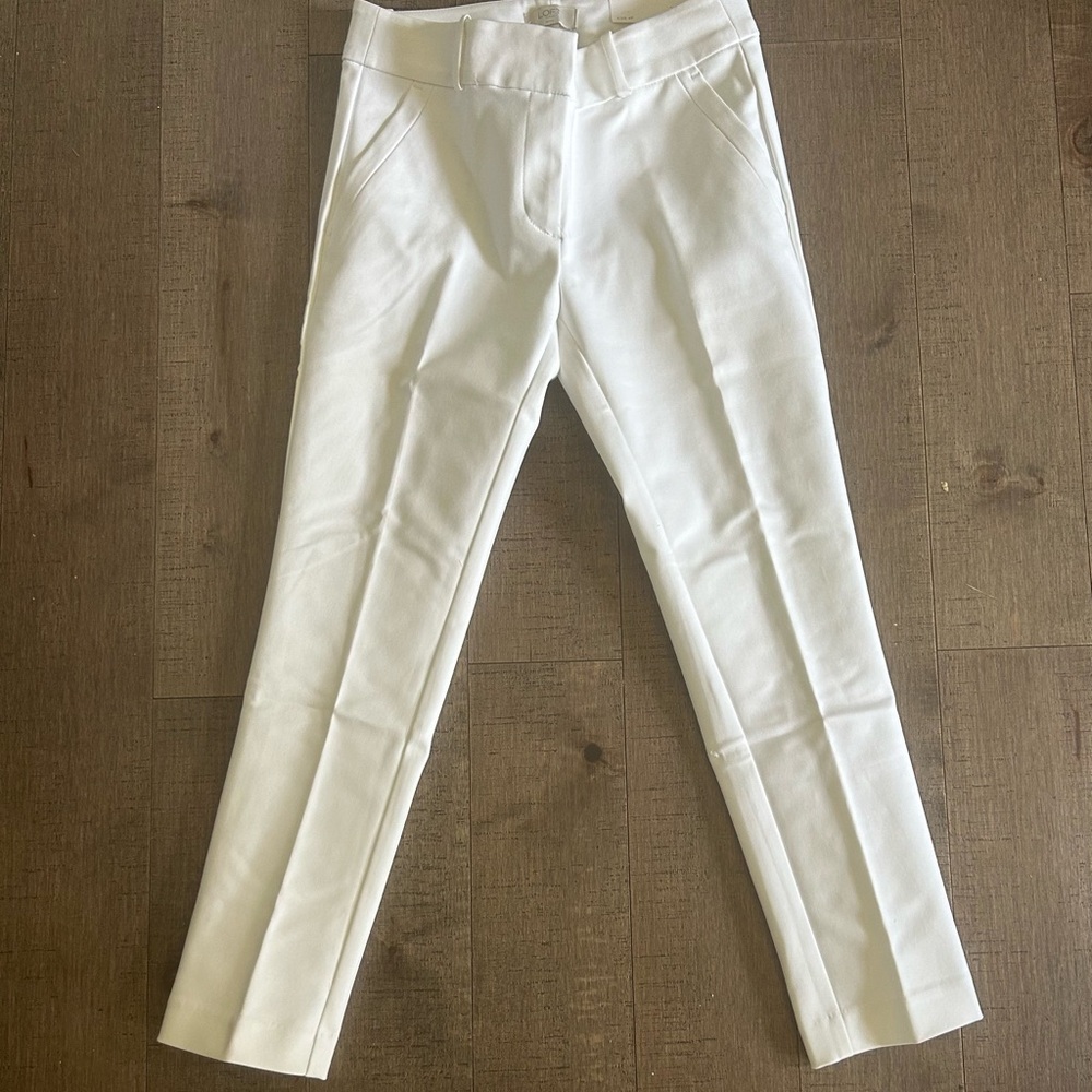 LOFT White Ankle Cropped Pants